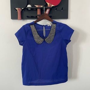 Kirra dark blue blouse